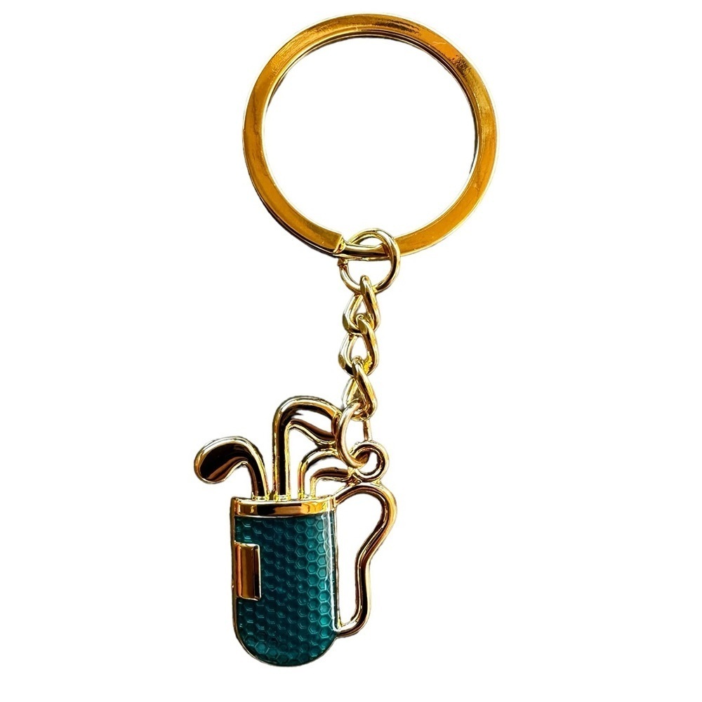 NWT Golf Clubs Keychain gold/green​​​